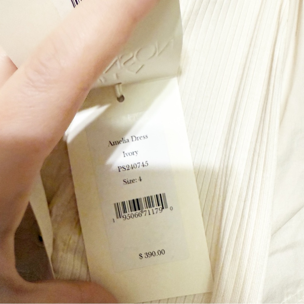 NWT Ulla Johnson Amelia Ivory Puff Sleeve Mini Mixed Media Revolve Dress 4 - Picture 9 of 12